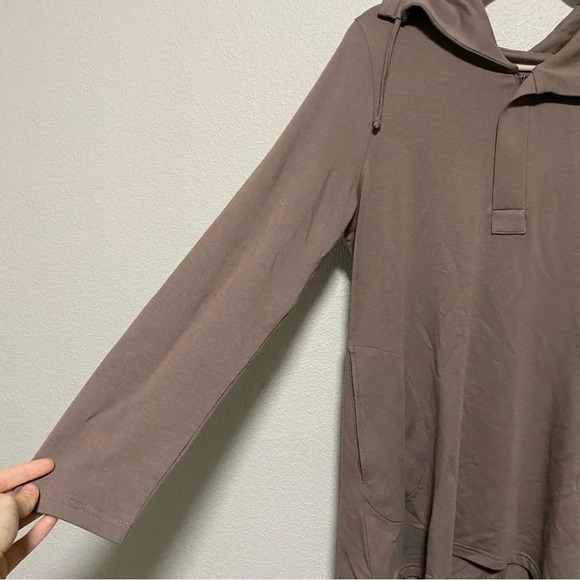 Soft Surroundings Dark Taupe Tunic Length Sweater - Picture 2 of 9